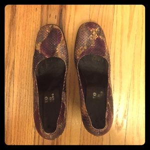 Alligator Skin Purple Heels